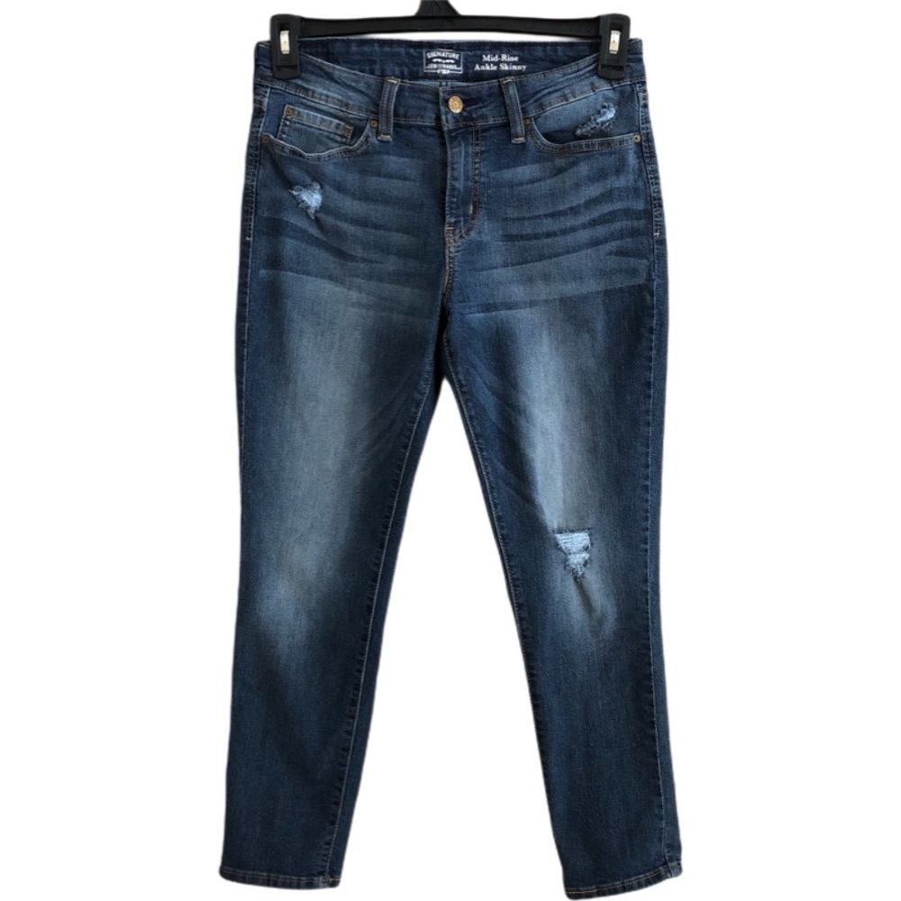 Levi’s Signature Ankle Skinny Jeans Size 8 Distressed